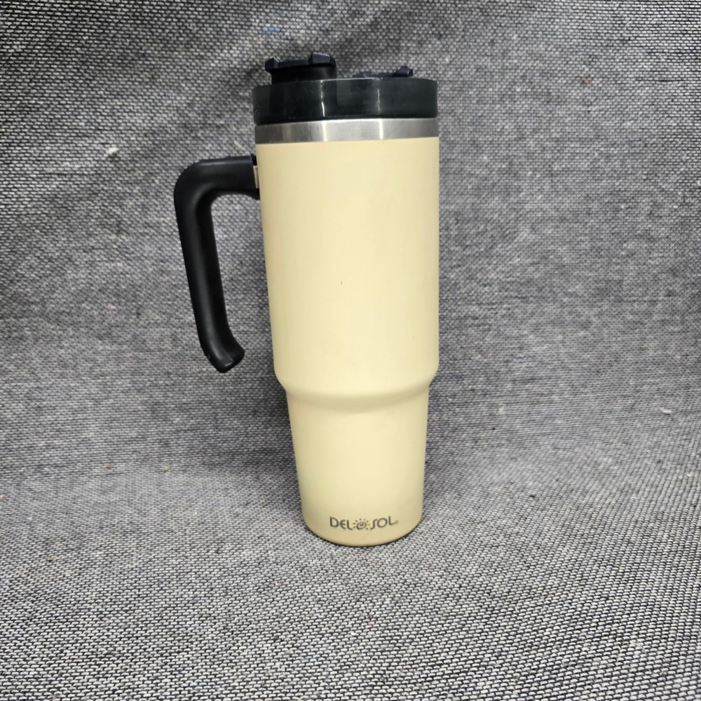 Del Sol Tumbler Color Changing UV Activated 30oz Cream Orange Good Insulated Mug